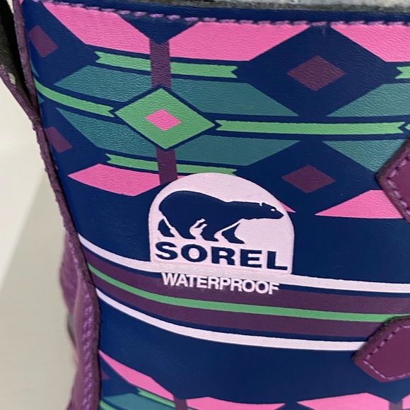 Sorel Caribou Womens Purple Waterproof Insulated Rubber Winter Snow Boots Size 3 - Picture 8 of 8